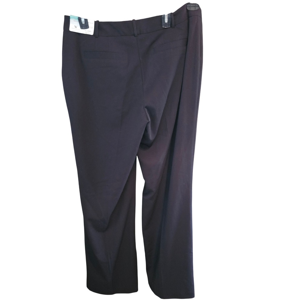 Worthington Curvy Fit Trouser Leg Pants Black Dress Pants Size 14 Long NWT